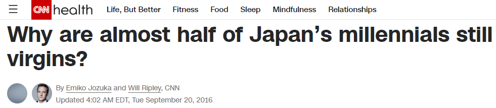 Almost half of Japanese millennials are still virgins CNN