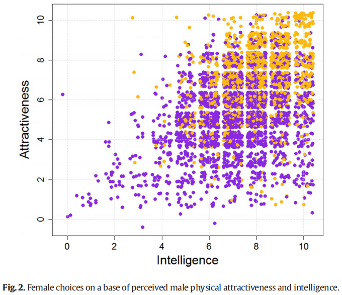 Karbowski et al., 2016: Perceived female intelligence as economic bad in partner choice, Female choices on a base of perceived male physical attractiveness and intelligence