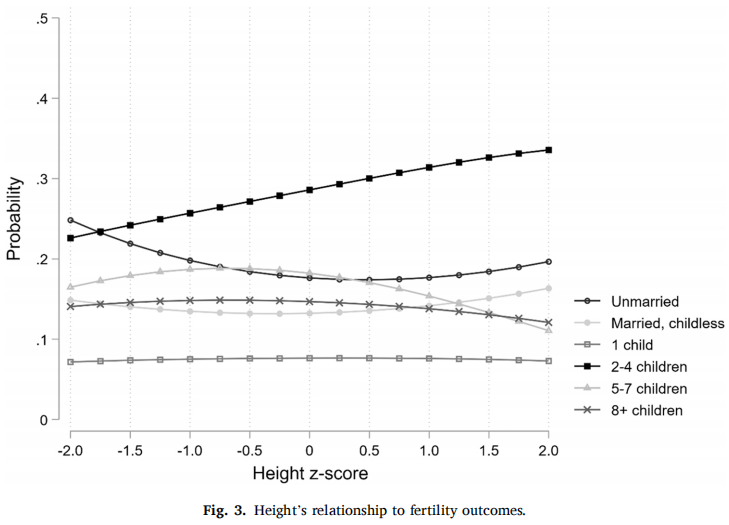 Dutch people's height and fertility outcomes (Thompson et al. (2022)